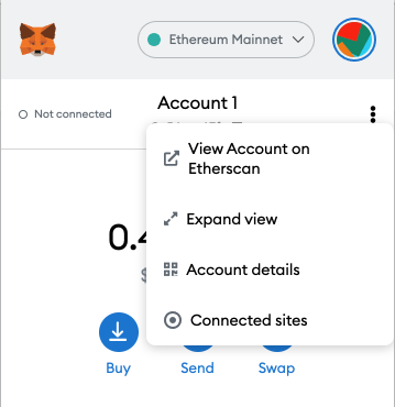 Metamask view history