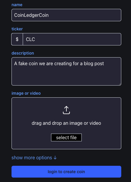 Creating a memecoin details