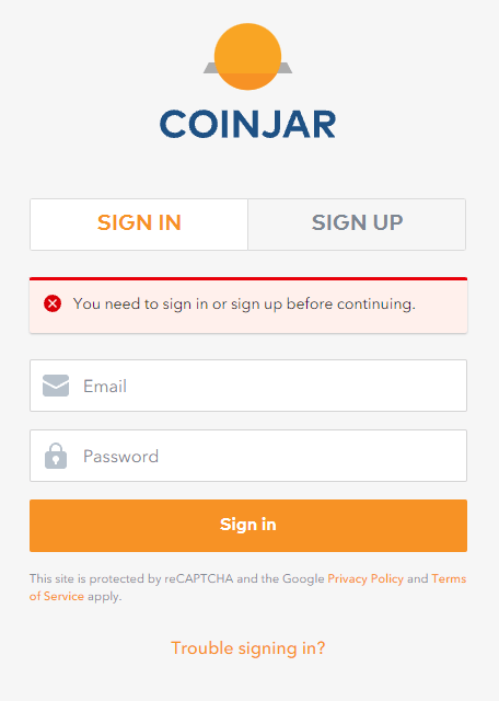 CoinJar OAuth