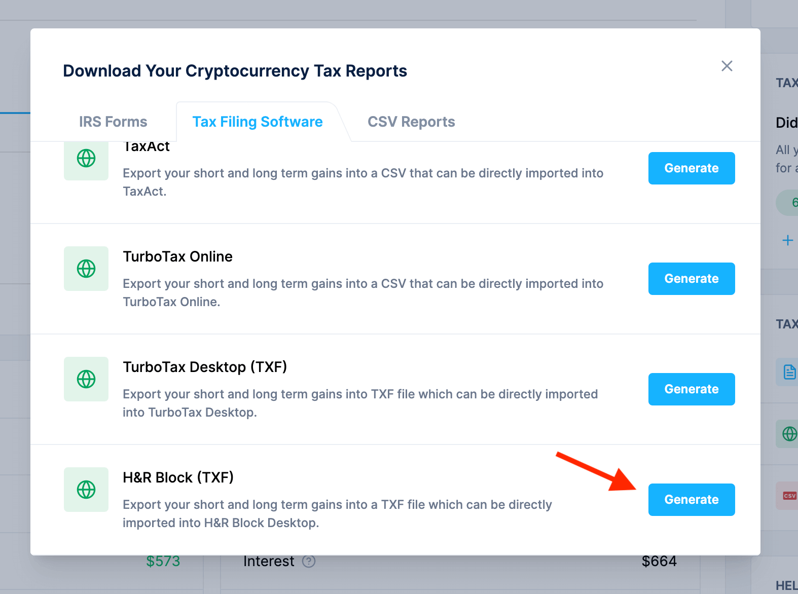 H&R Block File Export