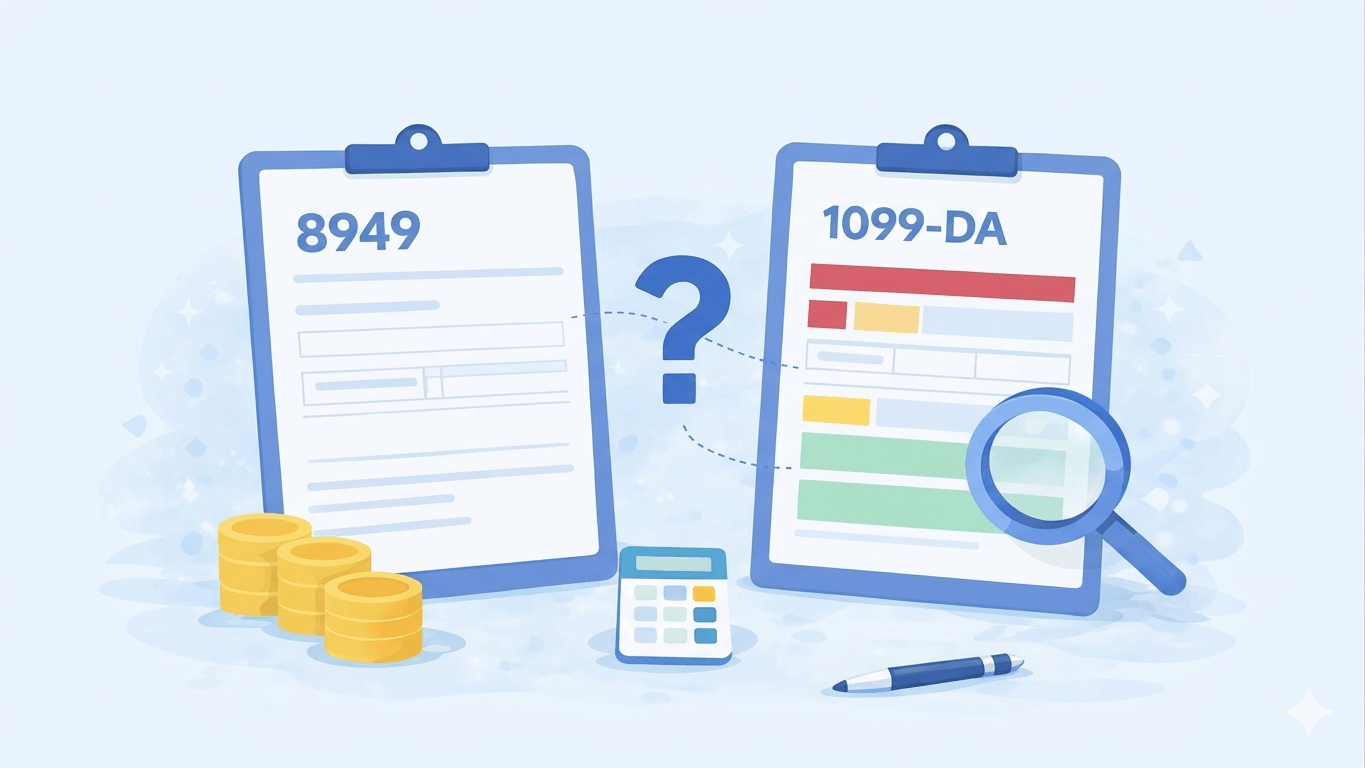 Is Form 1099-DA the same as Form 8949? 