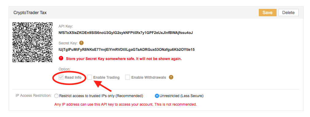 API key cryptocurrency