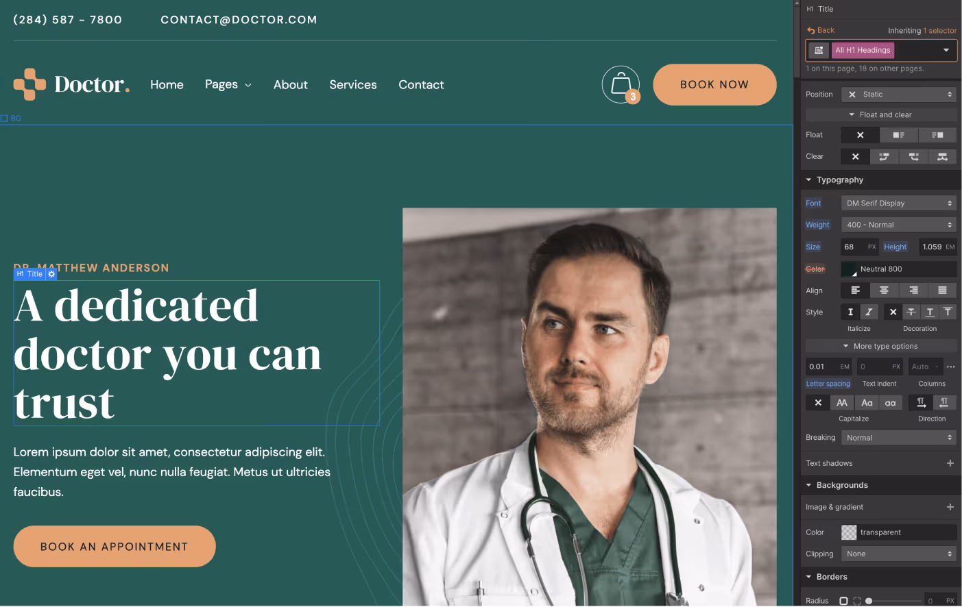 doctor-webflow-template-typography