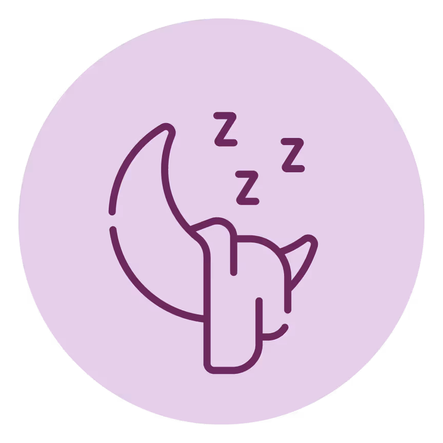 Moon with blanket sleeping icon