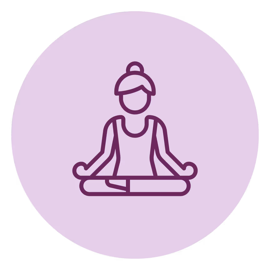 Woman doing yoga icon