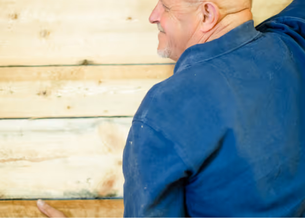 Photo of a man facing away from the camera at Tower Hill First Presbyterian Church