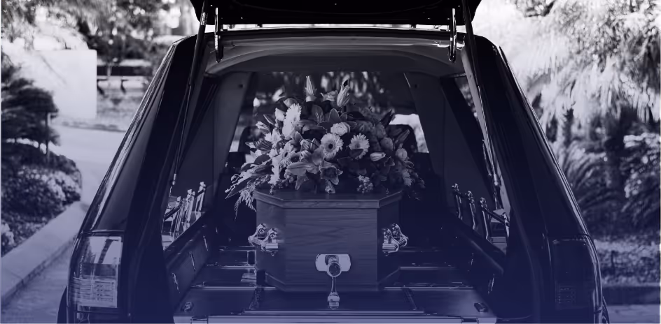 image of a funeral car
