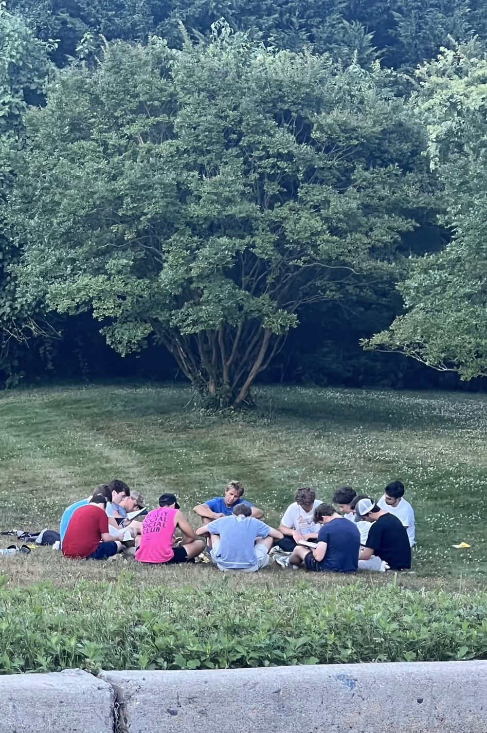 image of three young adults smiling for a photo at towerhill church