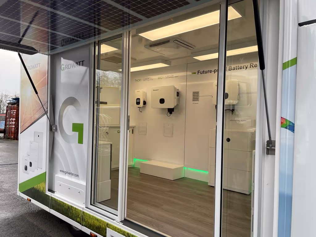Growatt Präsentationsfahrzeug Blick ins Innere
