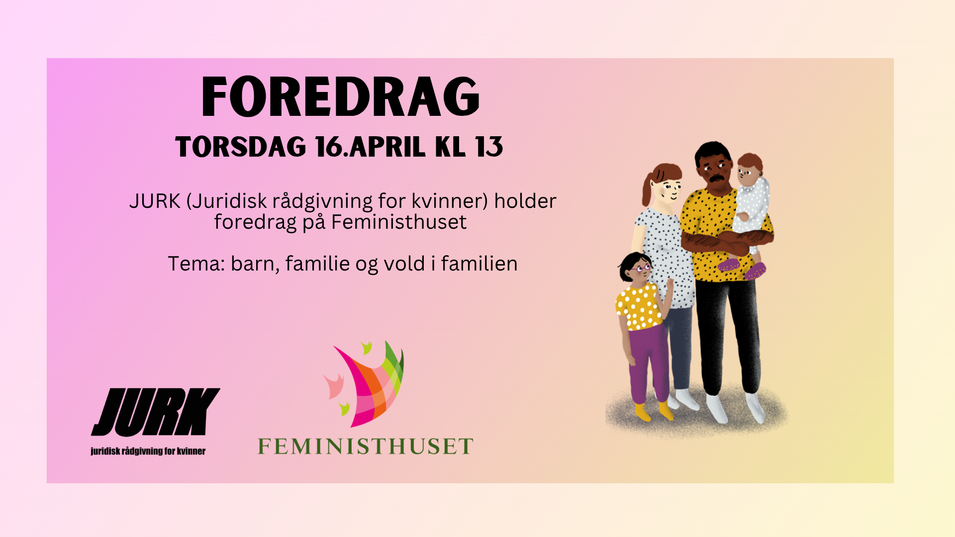 Foredrag med JURK - vold i familien og økonomisk vold