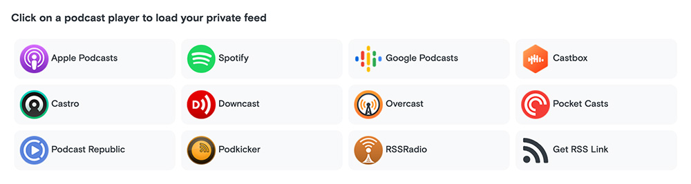 Supercast podcast player connection screen