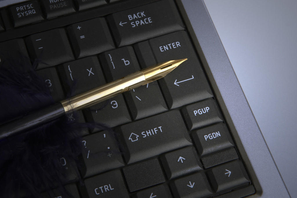 Pen on a keyboard