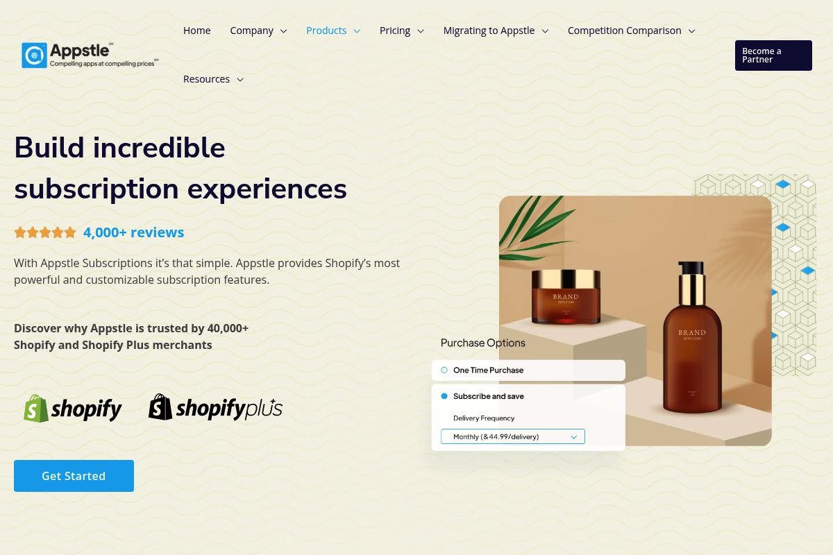 2. Appstle Subscriptions — Best for Feature-Rich Subscriptions on a Budget