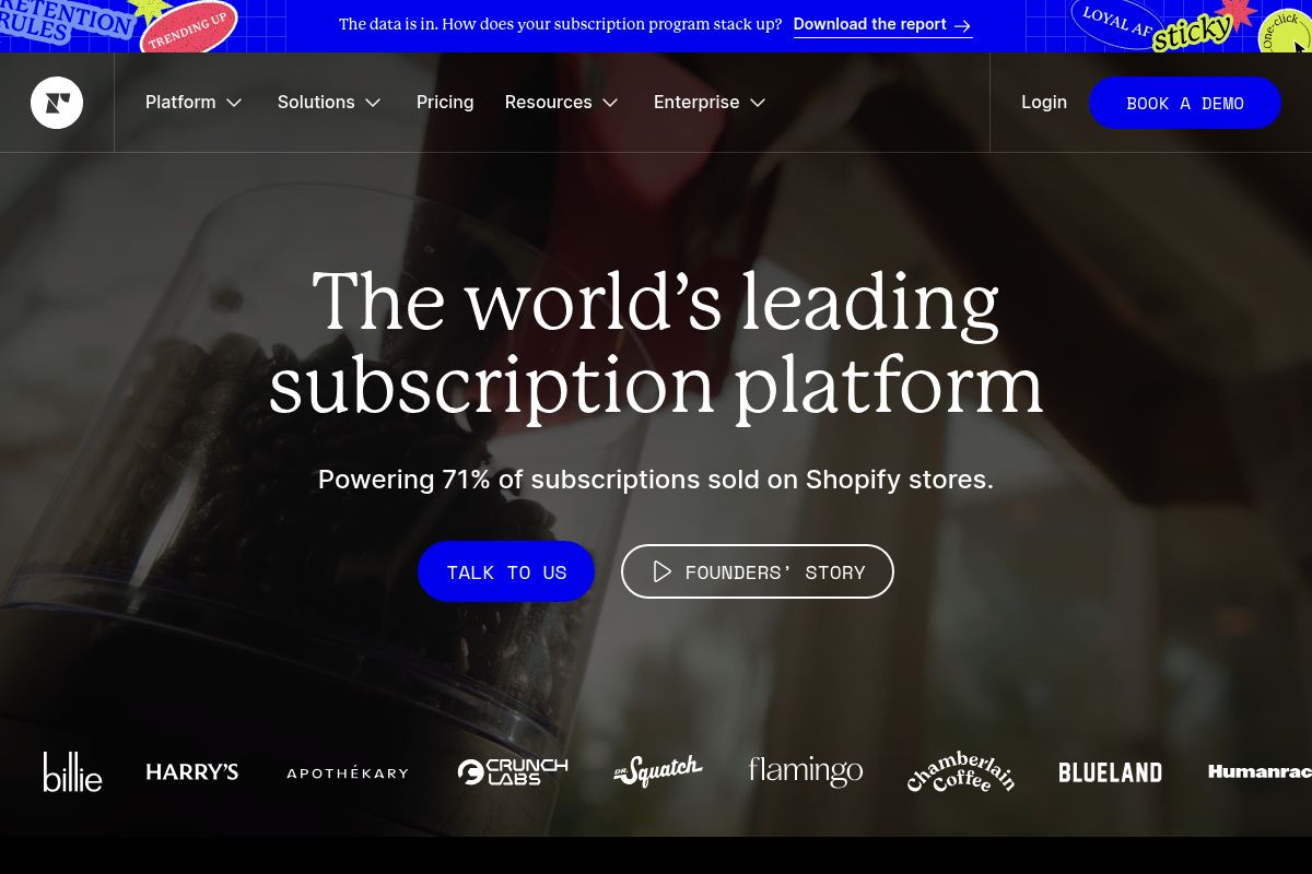 3. Recharge Subscriptions — Best for Enterprise Coffee Brands at Scale