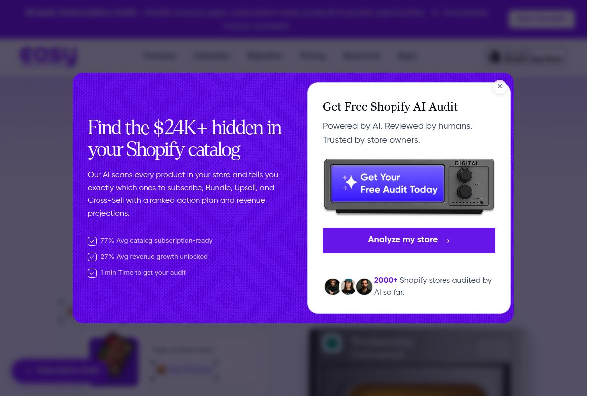 9. Easy Subscriptions — Best for Growing Pet Stores Needing Bundles and Churn Tools