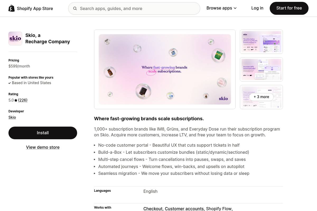 9. Skio Subscriptions — Best for High-Growth DTC Brands Prioritizing Premium Experience