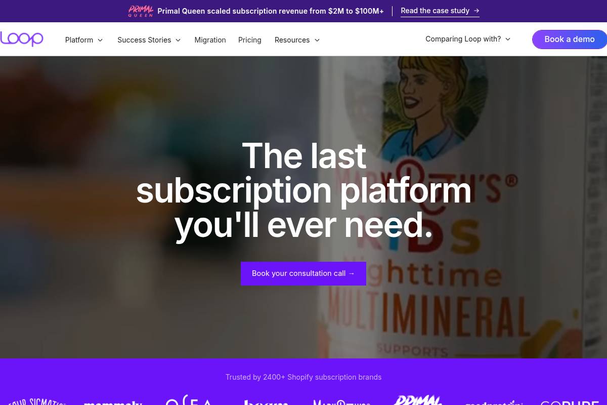 4. Loop Subscriptions — Best for Churn Reduction and Gamified Subscriber Retention