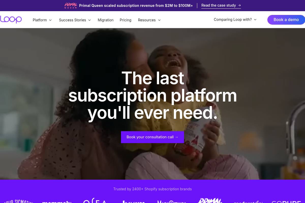 4. Loop Subscriptions — Best for Retention-Focused DTC Brands