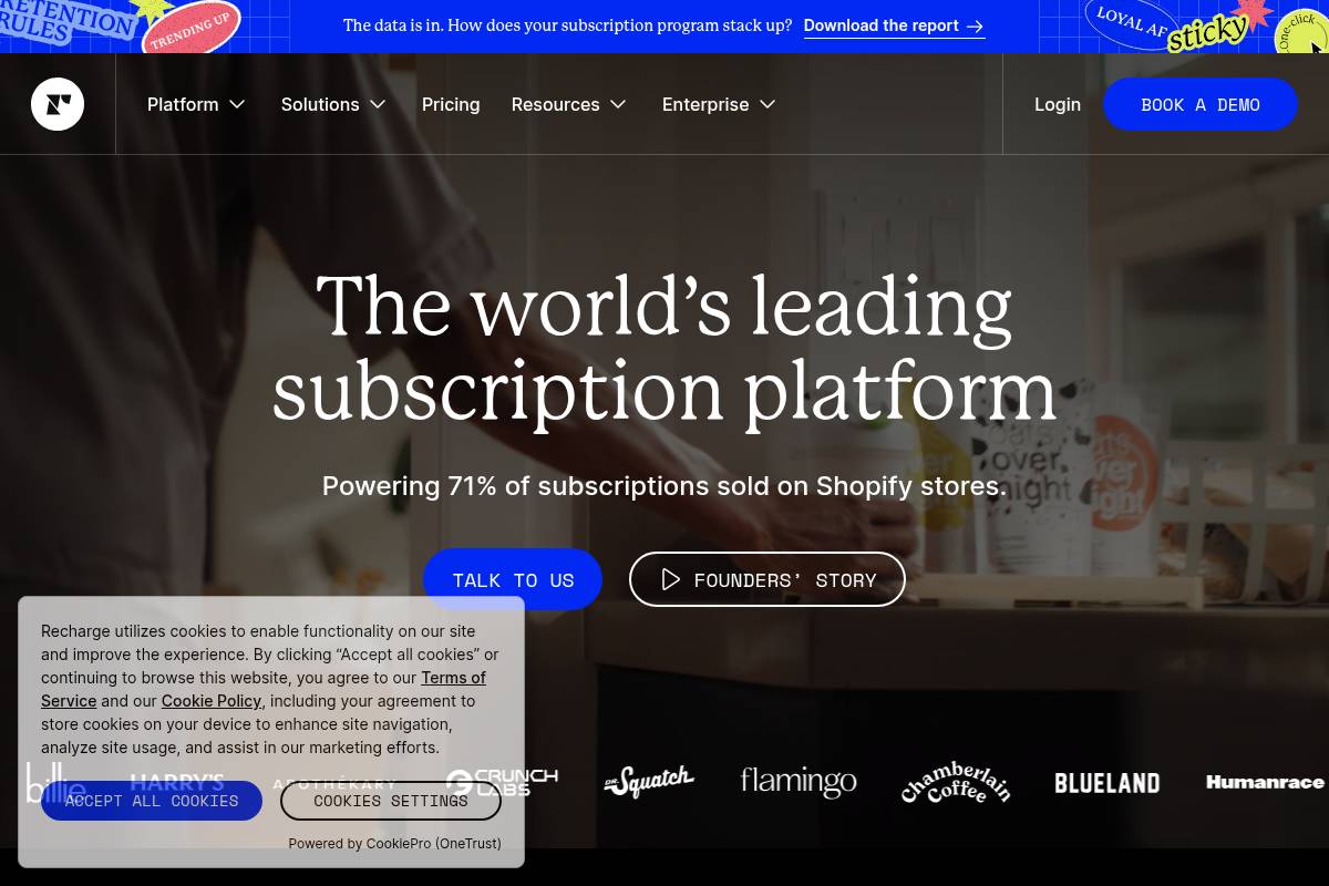 10. Recharge — Best for Enterprise Brands Needing Deep Integrations