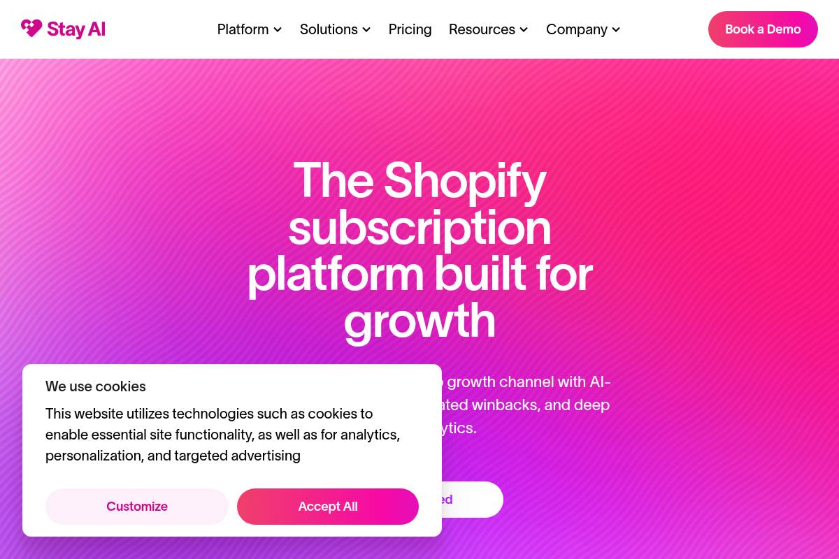 6. Stay AI — Best for Established Brands Using AI-Driven Retention