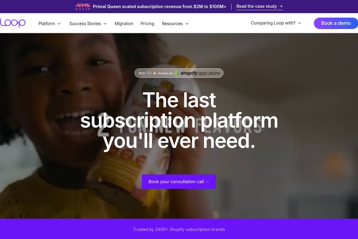 8. Loop Subscriptions — Best for Churn Reduction at Growth-Stage DTC Brands