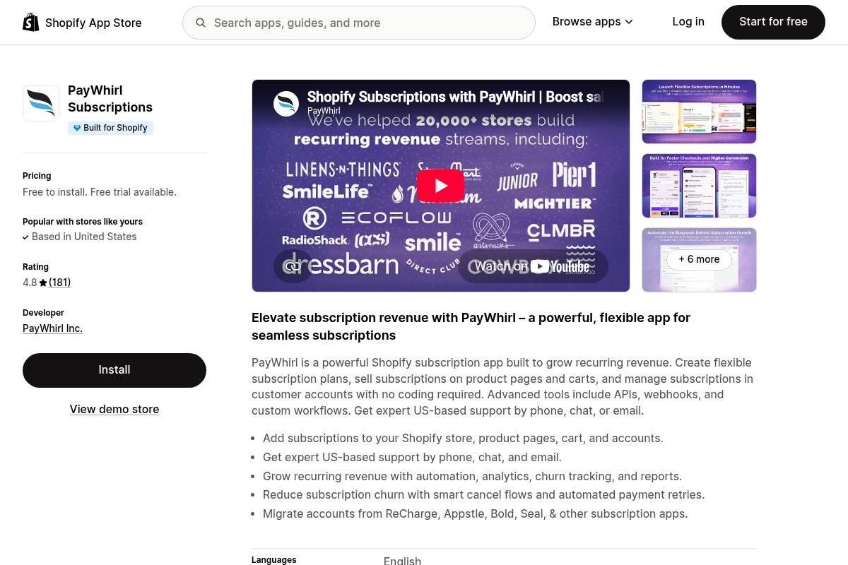 7. PayWhirl — Best for Complex Billing Models and Service-Based Subscriptions