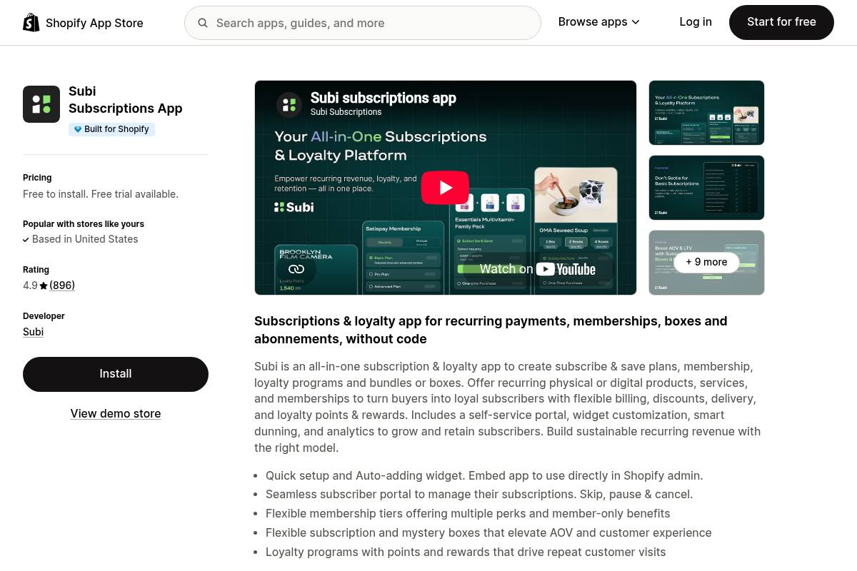 5. Subify Subscriptions — Best for the Simplest Setup Across Multiple Subscription Models