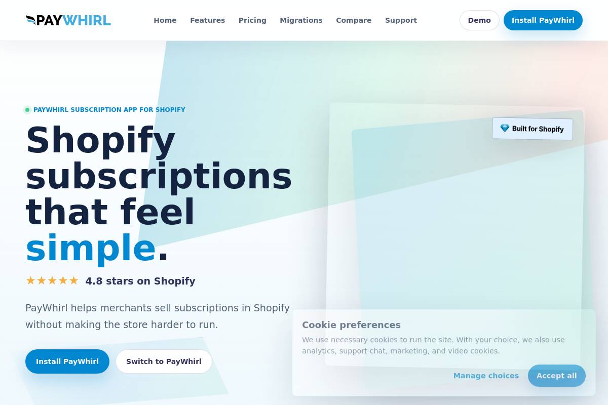 8. PayWhirl — Best for Flexible Billing Models and Membership Use Cases