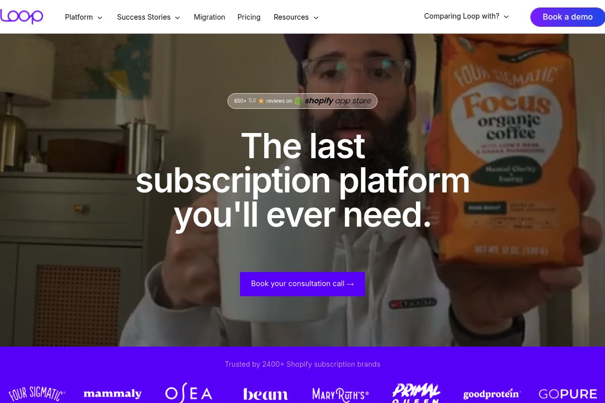 3. Loop Subscriptions — Best for Growth-Stage DTC Brands Focused on Churn Reduction