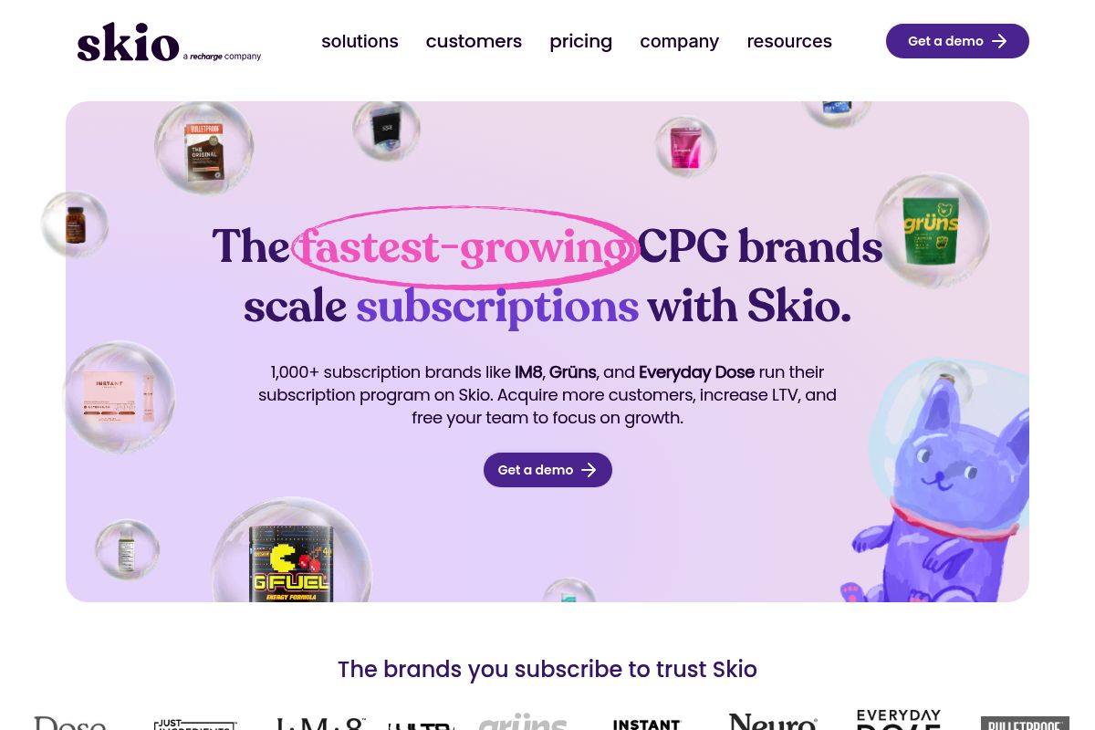 8. Skio Subscriptions — Best for High-Volume Brands on Native Shopify Checkout