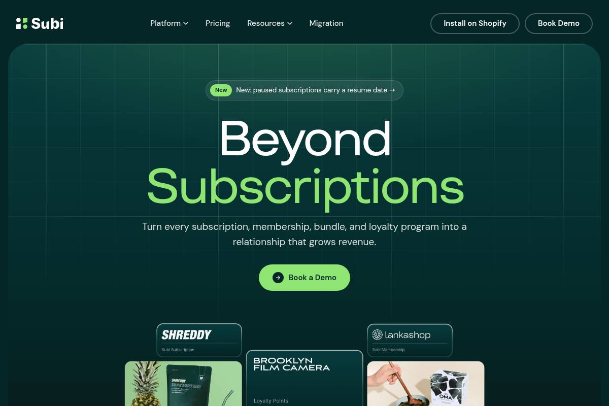 5. Subi Subscriptions: Best for Memberships Plus Subscriptions