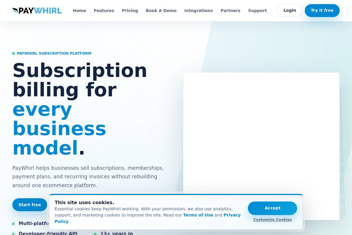 6. PayWhirl: Best for Flexible Payment Gateways