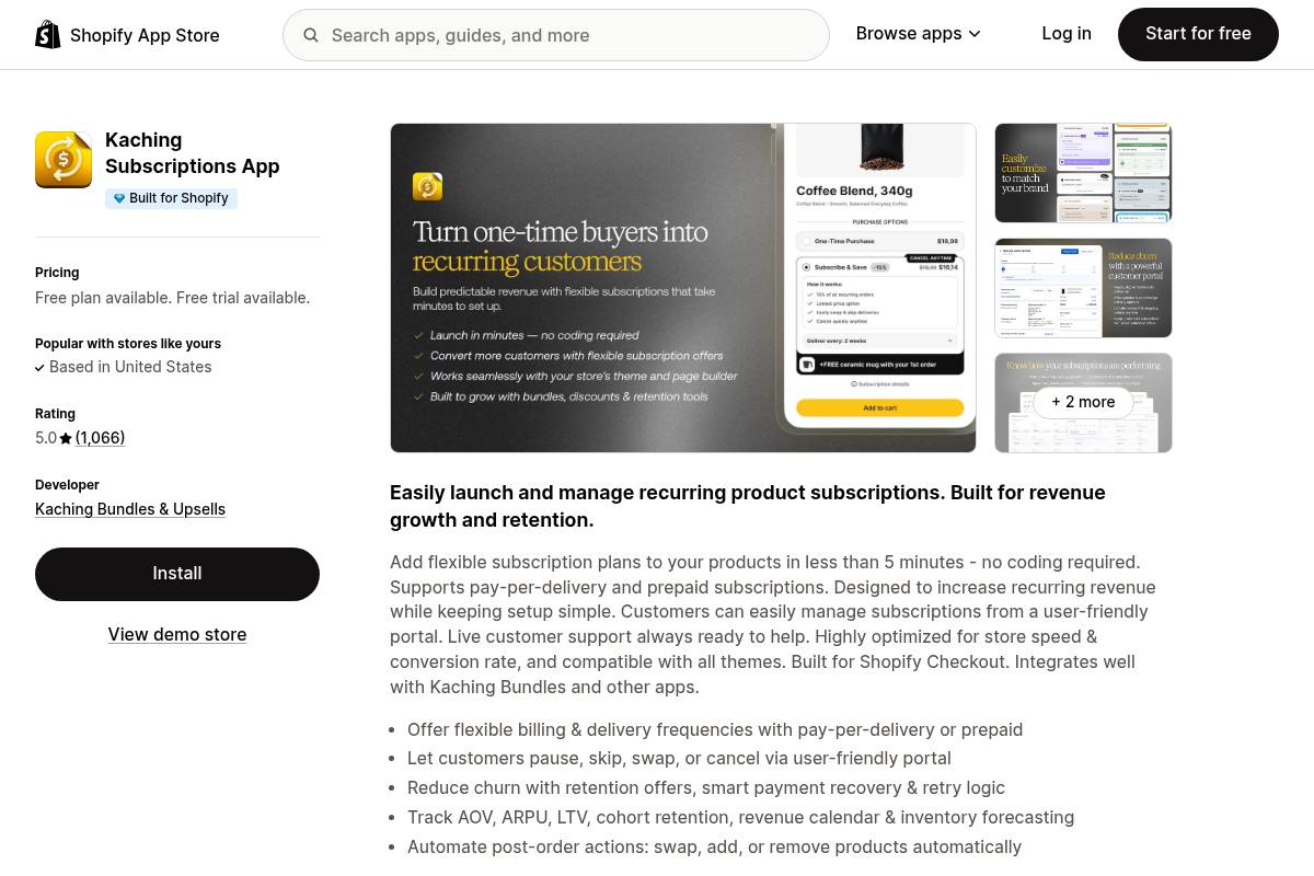 8. Kaching Subscriptions: Best All-in-One Bundles and Subscriptions