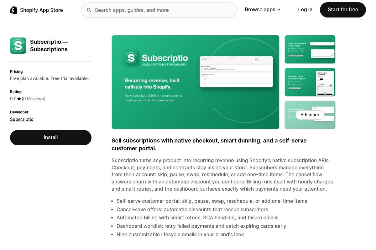 9. Subscriptio: Best for Native API Simplicity for Lean Teams