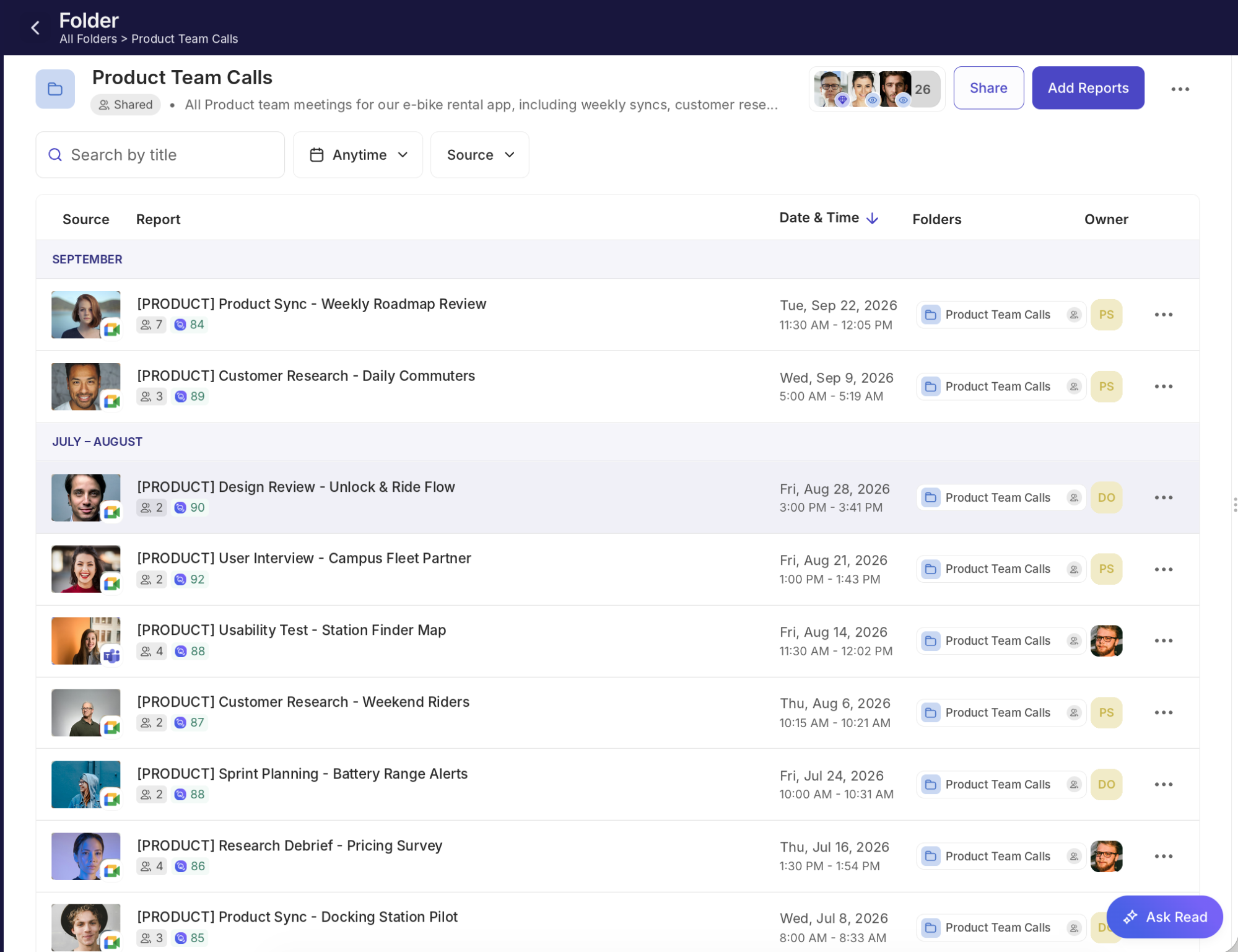 Read AI Meeting Reports