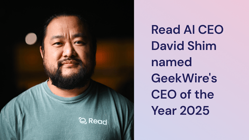 Read AI CEO and Co-Founder David Shim named CEO of the Year by GeekWire