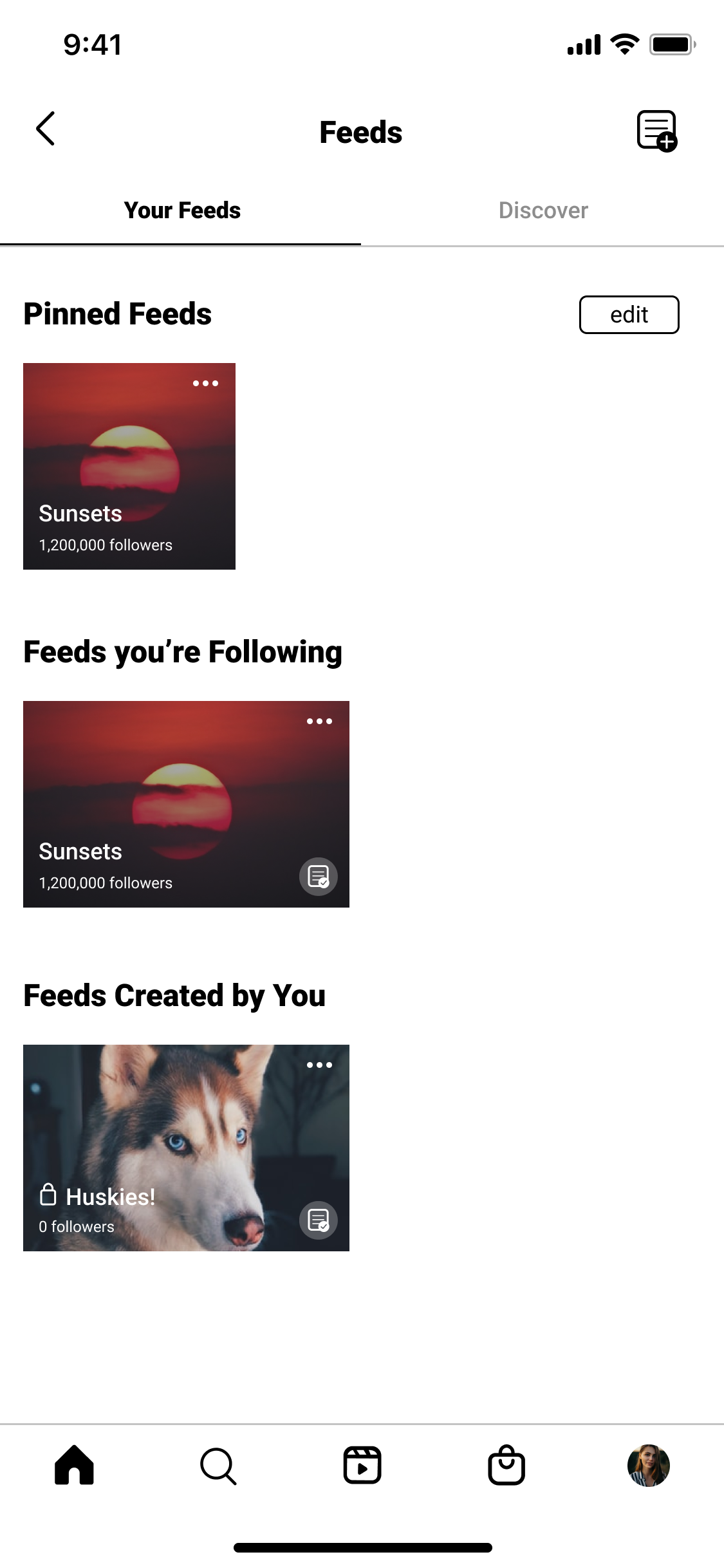 This separates feeds a user is following from feeds that a user created. Originally, feeds that a user created was populated under feeds a user is following 