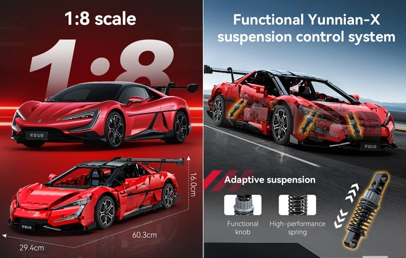 1/8 scale CaDA YangWang U9 model with hight adjustable shocks