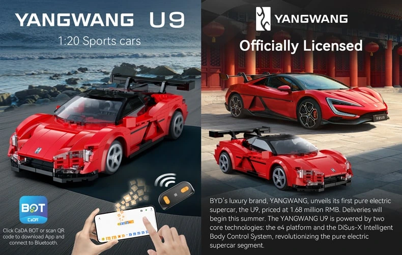 CaDA C51099W YangWang U9 in 1/20 scale with phone application control