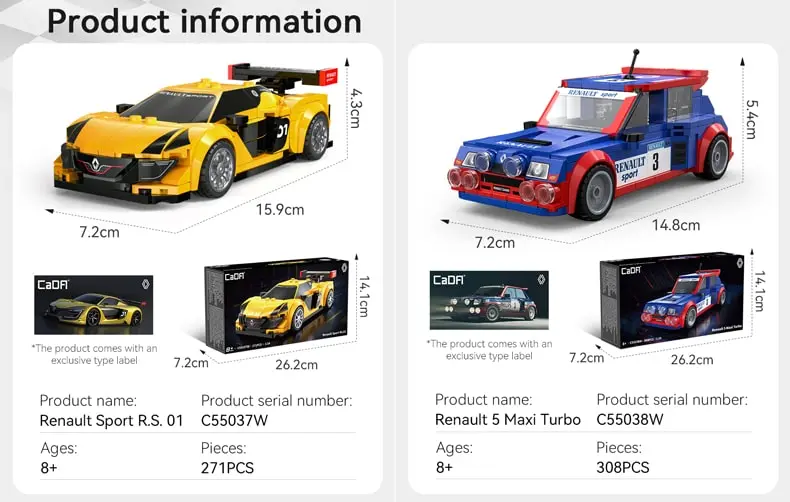 CaDA C55038W and C55037W models