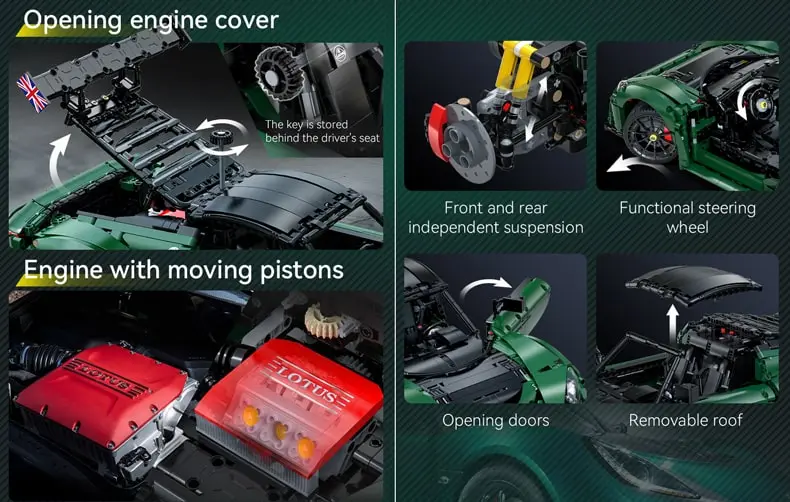 CaDA C61511W car model features