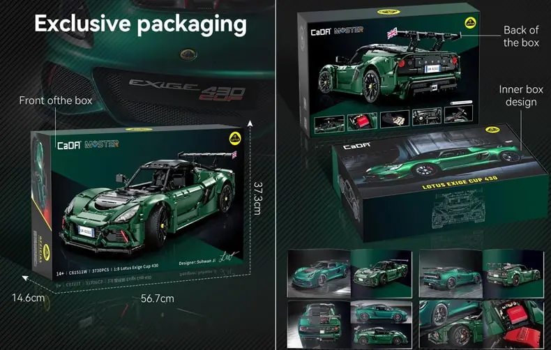 CaDA C61511W Lotus Exige Cup 430 packaging