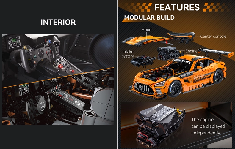 AMG GT3 CaDA C64008W modular build with removable engine 