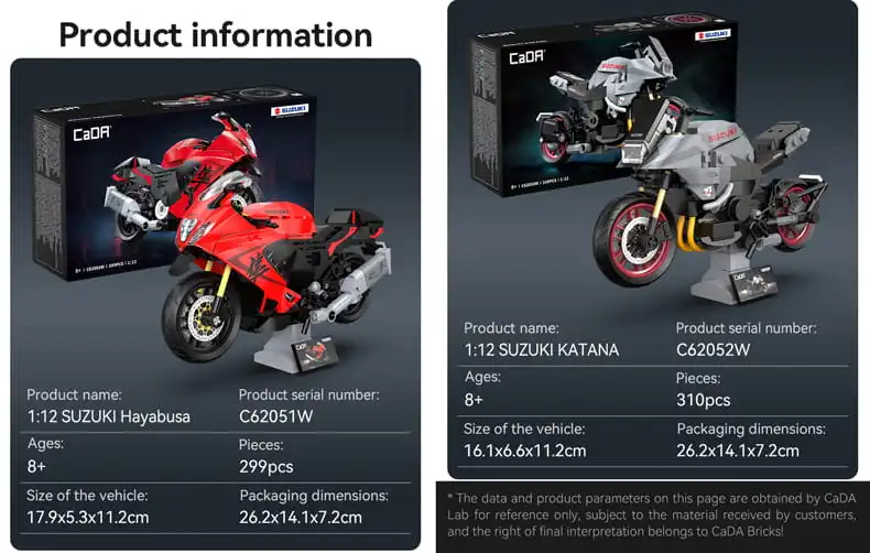 CaDA C62051W and C62052W specs