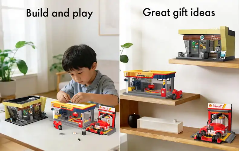 Kid playing with CaDA sets