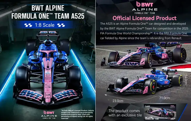 CaDA C64012W Alpine Formula 1 A525 model