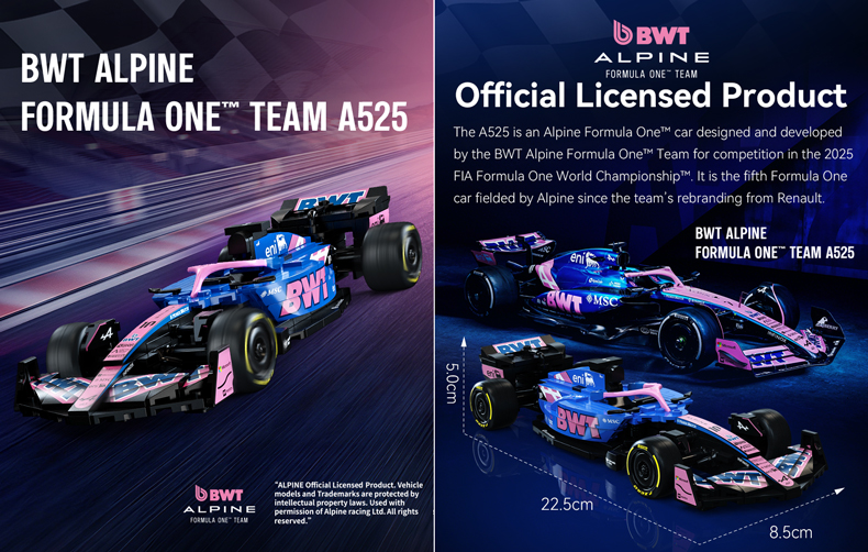 CaDA 1/24 scale Alpine F1 model