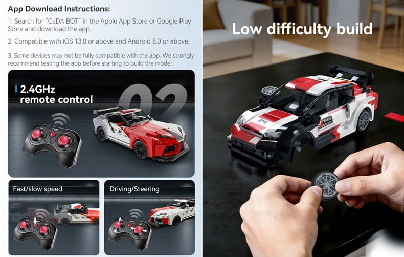 Toyota GR Yaris Rally1 building blocks model 