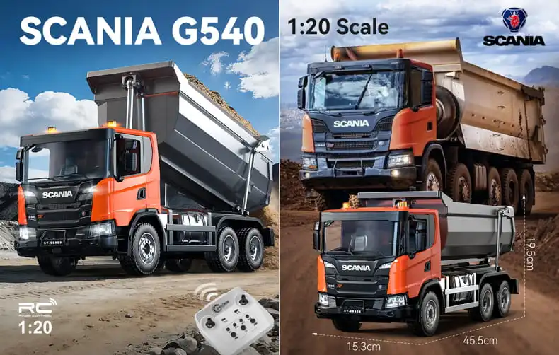 Double E Pro Scnia G540 E593 radio control dump truck model