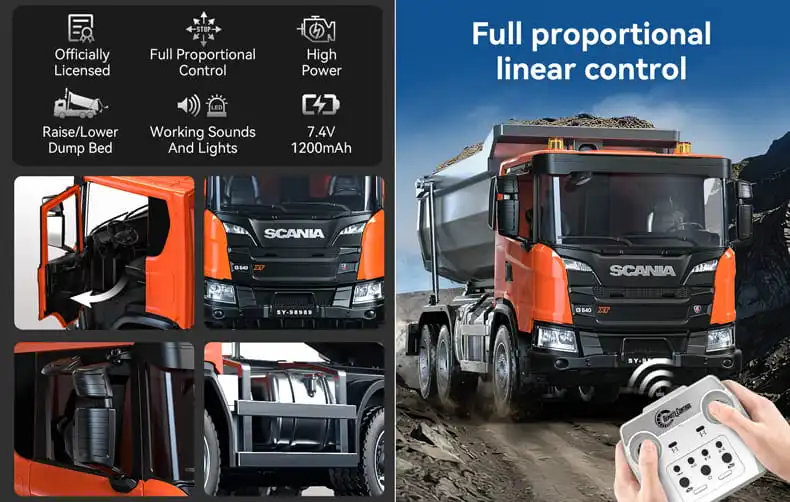 Double E Pro E593 rc dump truck